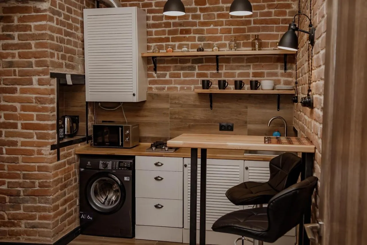Warm Brick Wall Apartment Lviv
